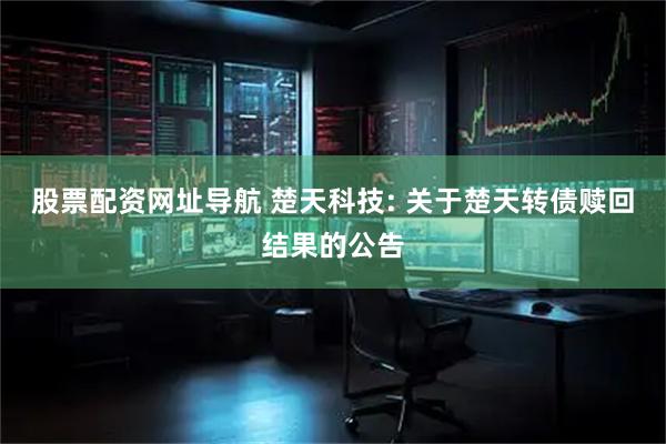 股票配资网址导航 楚天科技: 关于楚天转债赎回结果的公告