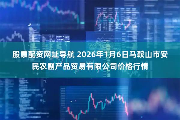 股票配资网址导航 2026年1月6日马鞍山市安民农副产品贸易有限公司价格行情